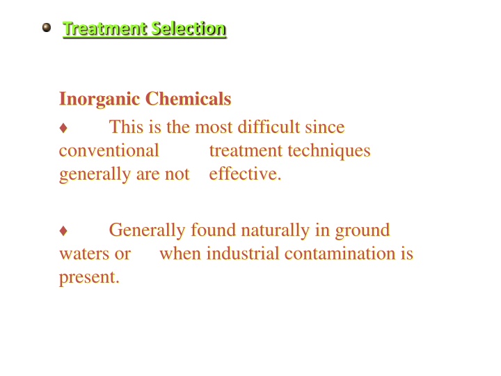 Challenges in Water Treatment Selection