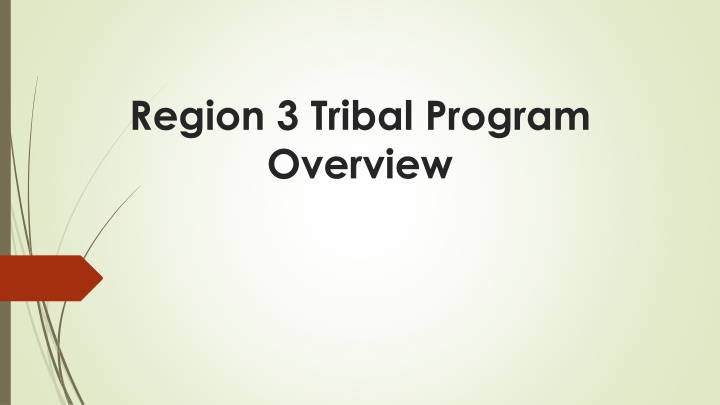region 3 tribal program overview n.w