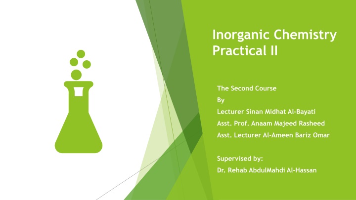 inorganic chemistry practical ii n.w