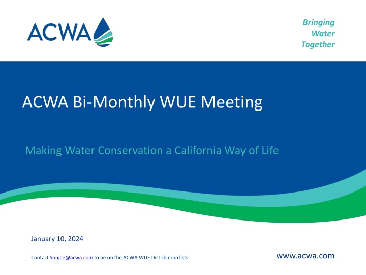 bringing water together n.w