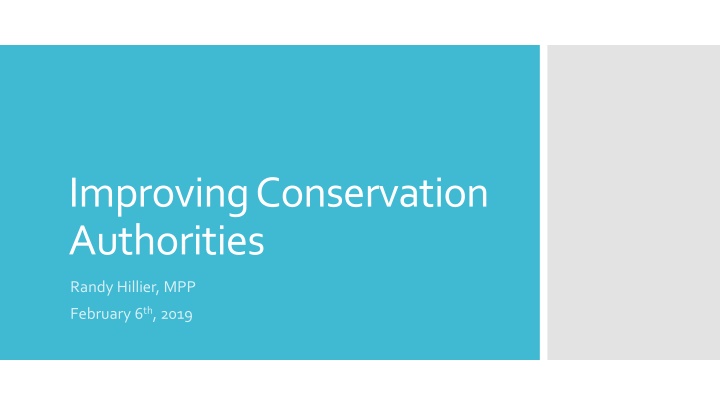 improving conservation authorities n.w