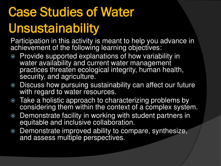 case studies of water case studies of water n.w