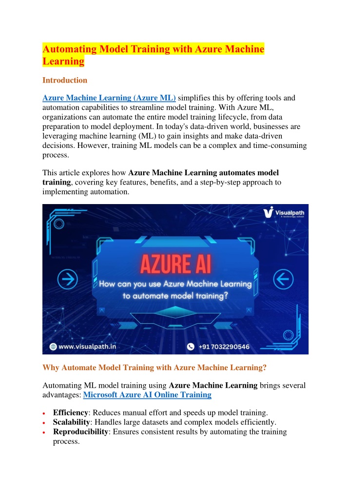 automating model training with azure machine n.w