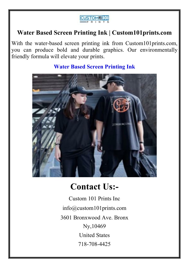 water based screen printing ink custom101prints n.w