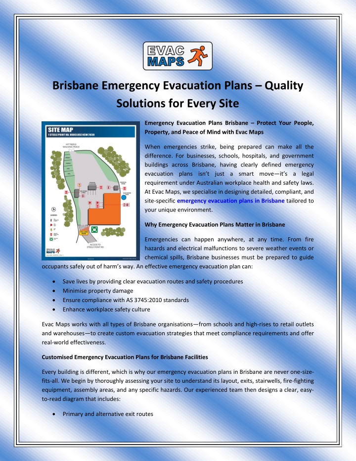brisbane emergency evacuation plans quality n.w