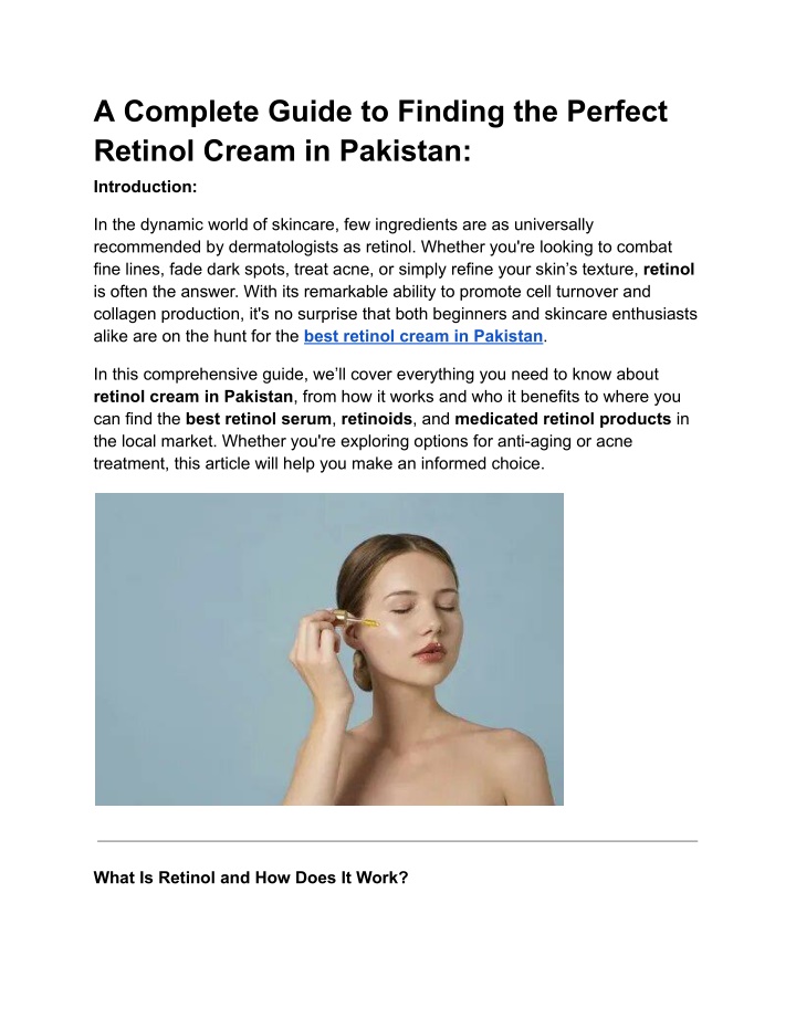 a complete guide to finding the perfect retinol n.w