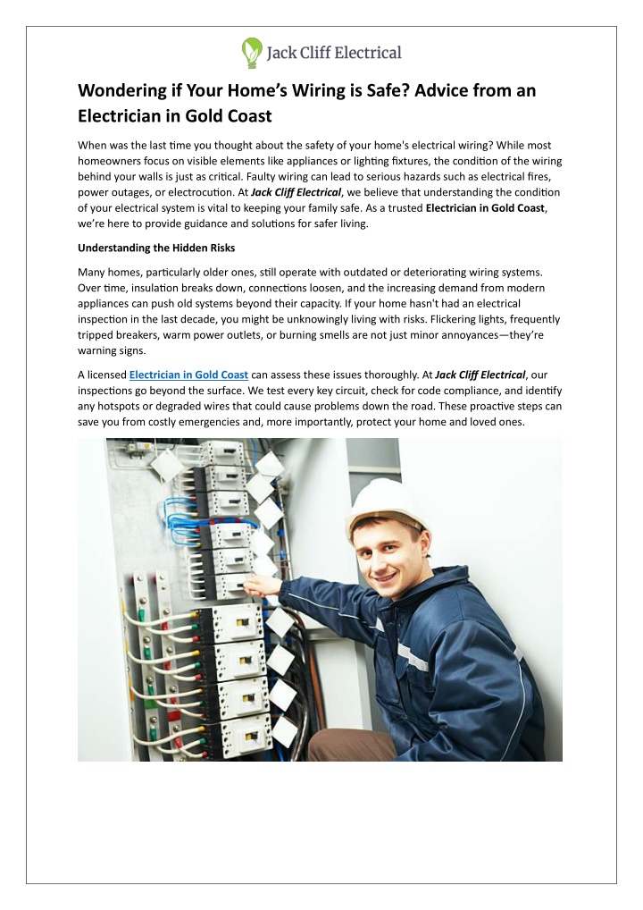 wondering if your home s wiring is safe advice n.w