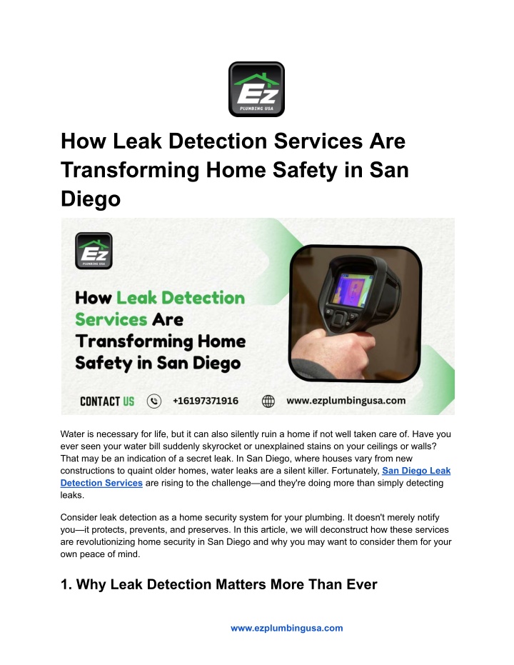 how leak detection services are transforming home n.w