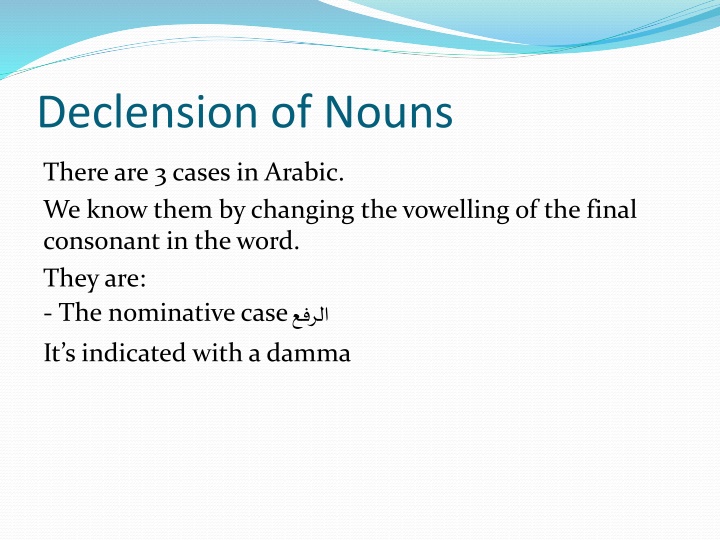 declension of nouns n.w