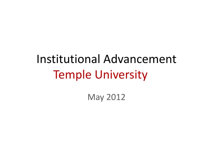 institutional advancement temple university n.w
