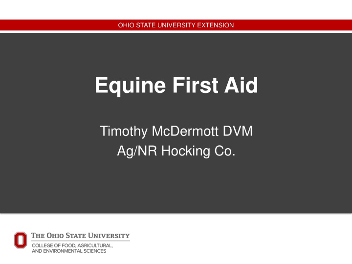 Equine First Aid and Horse Health Guidelines