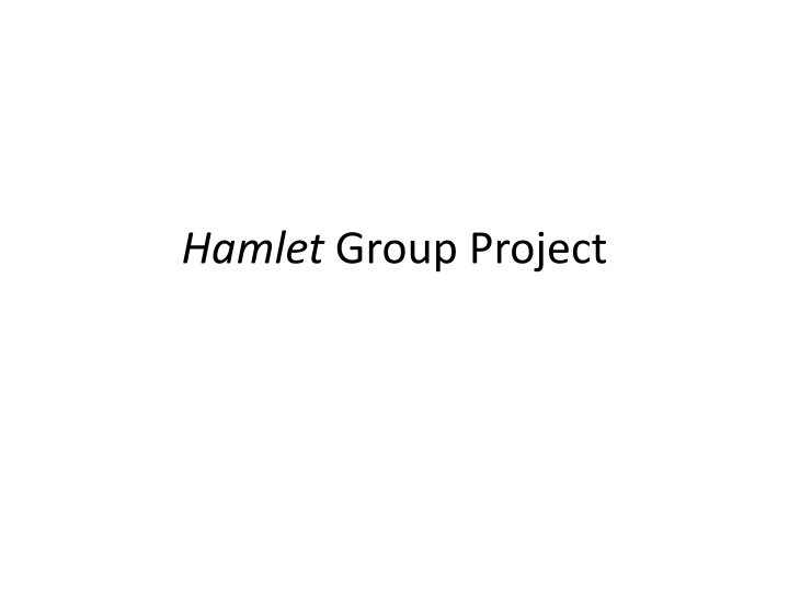 hamlet group project n.w