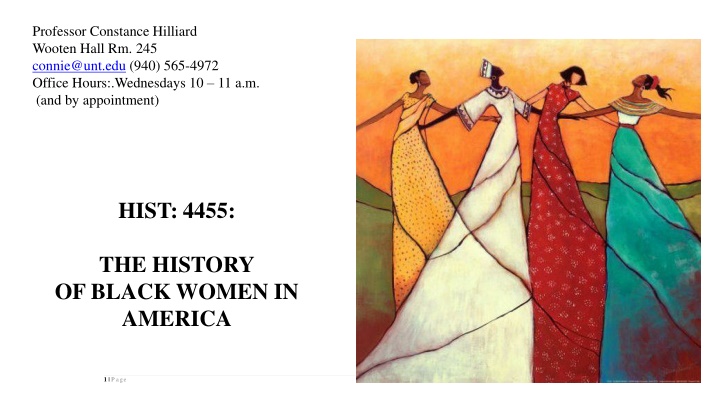 professor constance hilliard wooten hall n.w