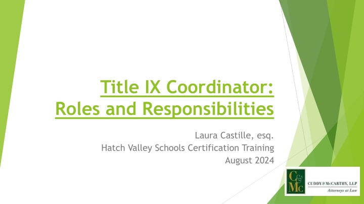 title ix coordinator roles and responsibilities n.w