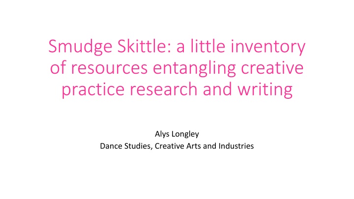 smudge skittle a little inventory of resources n.w
