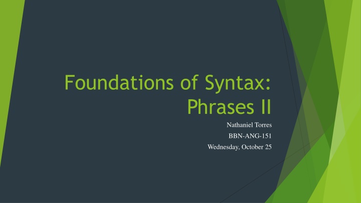 foundations of syntax n.w