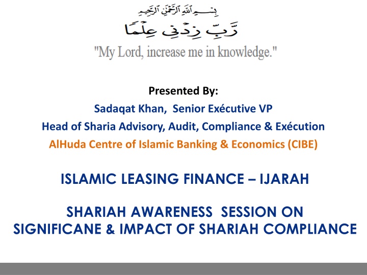 Significance & Impact of Shariah Compliance in Islamic Leasing Finance