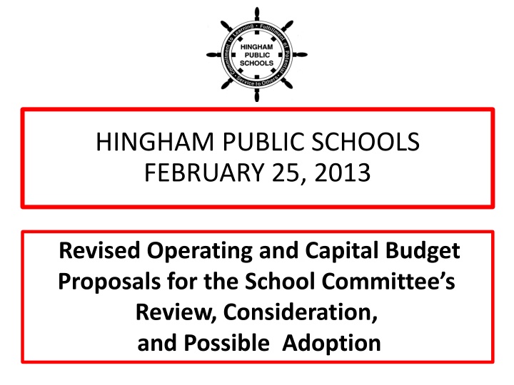 hingham public schools february 25 2013 n.w