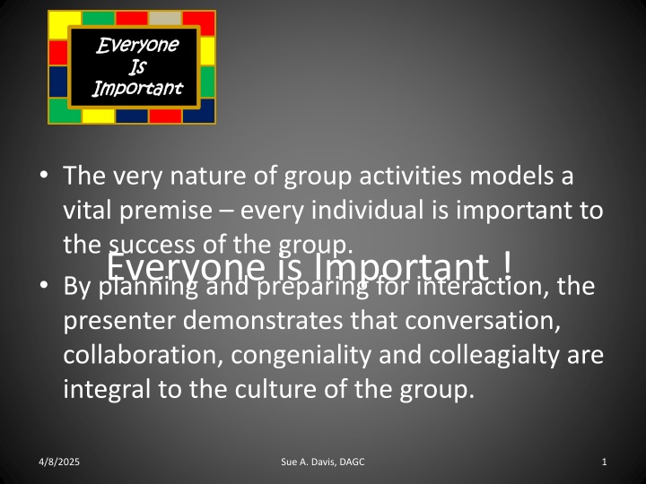 everyone everyone is is important important n.w