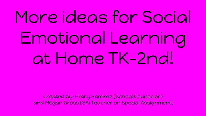 Fun Social-Emotional Activities for Kids!