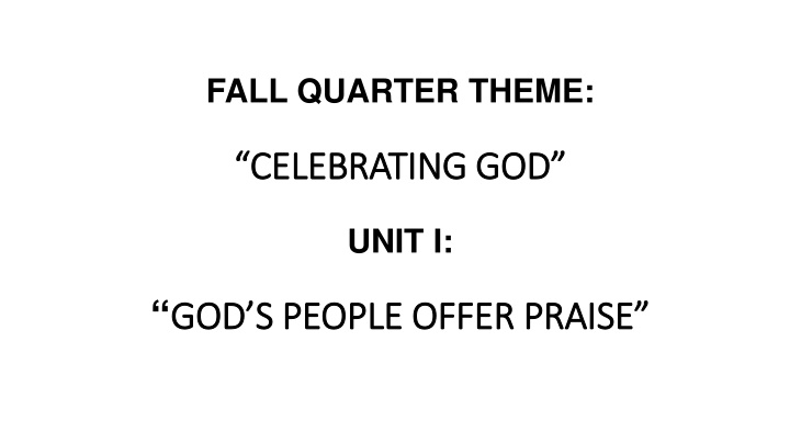fall quarter theme n.w