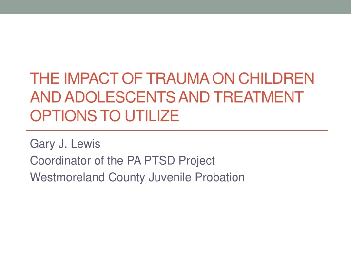 the impact of trauma on children and adolescents n.w