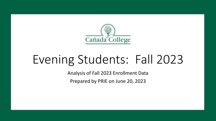 evening students fall 2023 n.w