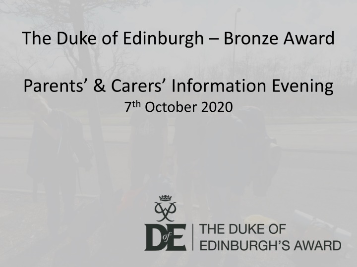 the duke of edinburgh bronze award n.w