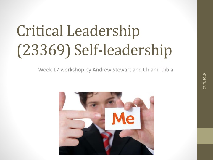 critical leadership 23369 self leadership n.w