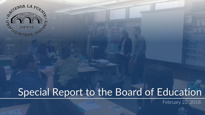 special report to the board of education n.w