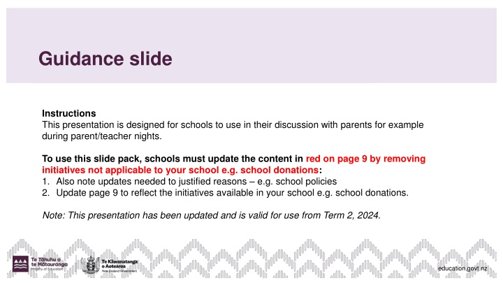 guidance slide n.w