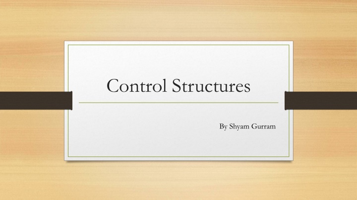 control structures n.w