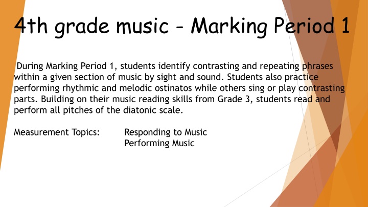 4th grade music marking period 1 n.w