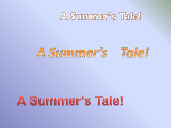 a summer s tale n.w