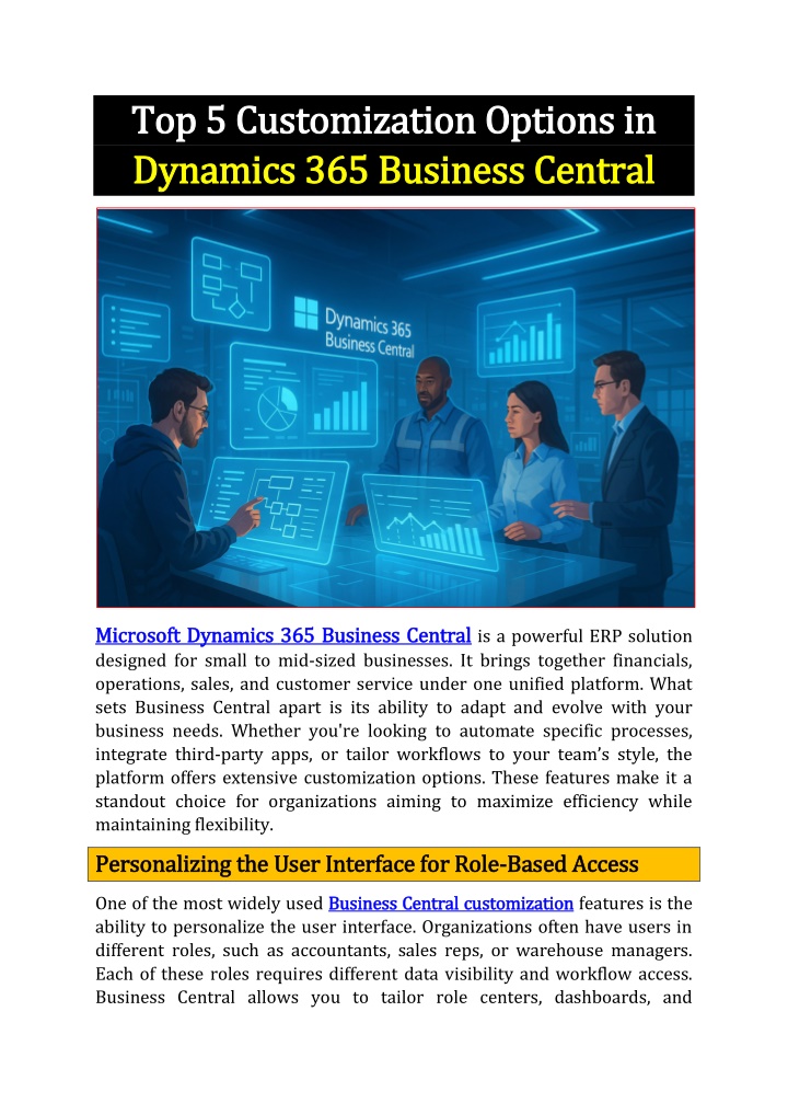 top 5 customization options n.w