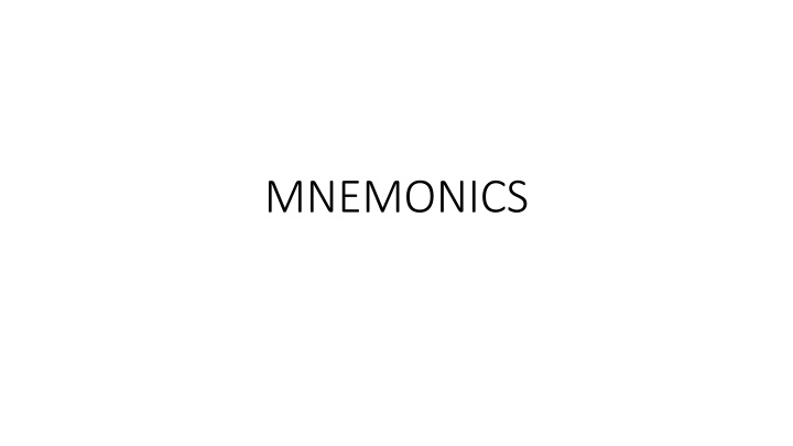 mnemonics n.w