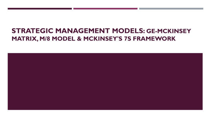 strategic management models ge mckinsey matrix n.w