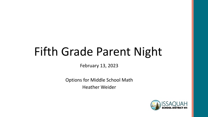 fifth grade parent night n.w