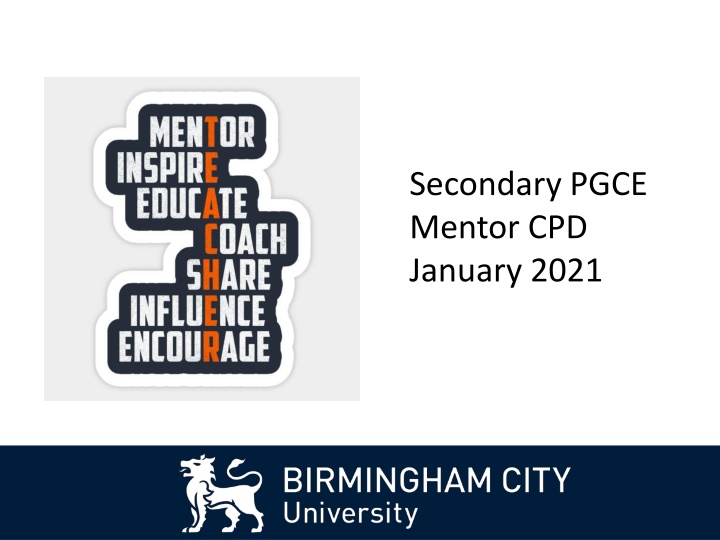 secondary pgce mentor cpd january 2021 n.w