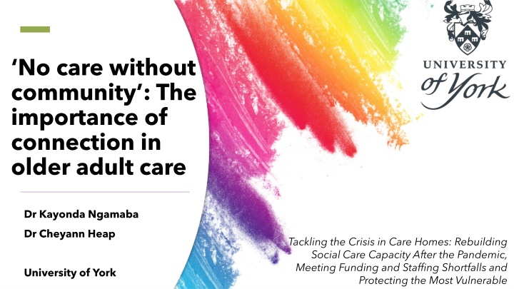 no care without community the importance n.w