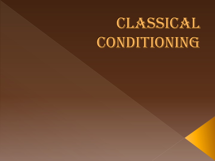 classical conditioning n.w