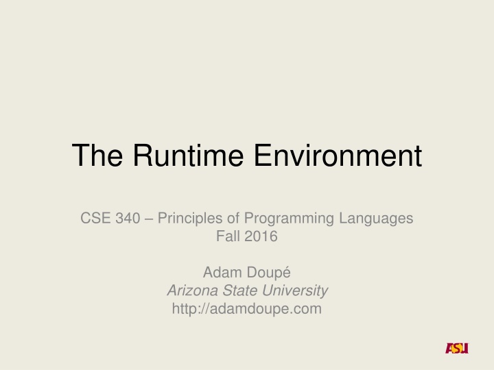 Compiler Implementations: Locations and Names in Programming Languages