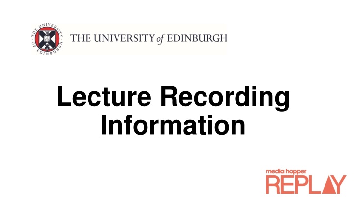 lecture recording information n.w