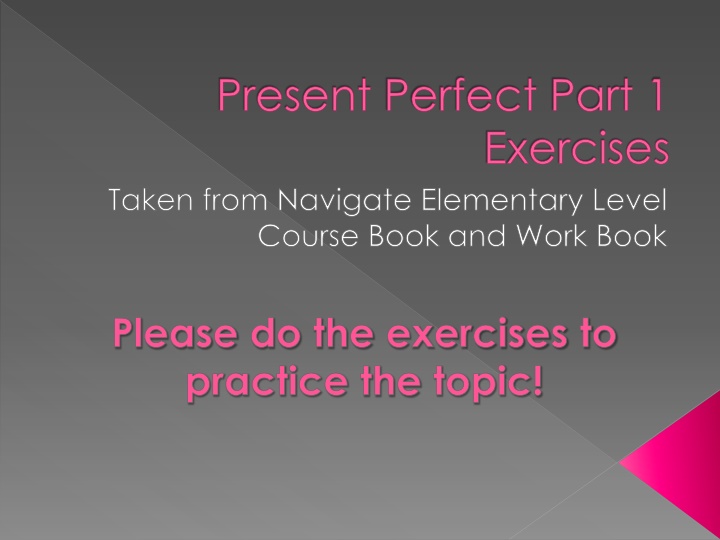 present perfect part 1 n.w