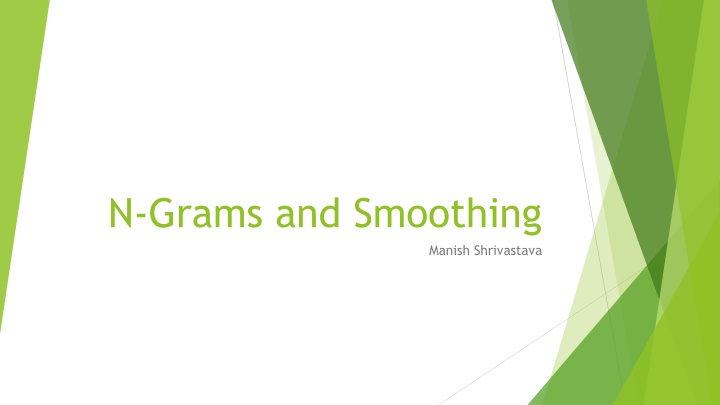n grams and smoothing n.w