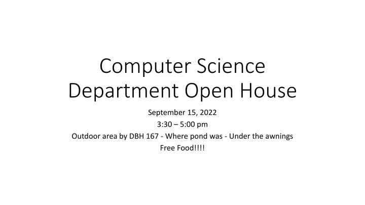 computer science department open house n.w
