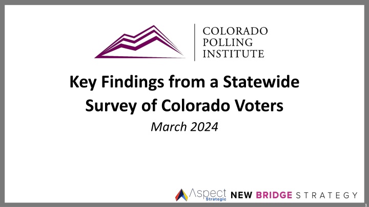 key findings from a statewide survey of colorado n.w