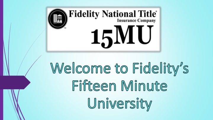 welcome to fidelity s fifteen minute university n.w