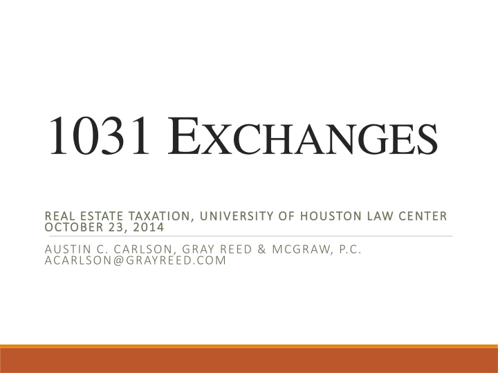 1031 e xchanges n.w