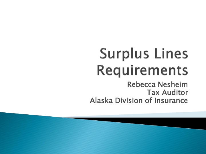 Surplus Lines Insurance Regulations